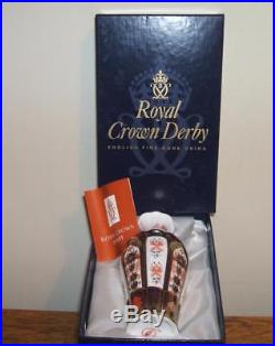 Royal Crown Derby 1128 Old Imari Jasmine Boxed Vase 1st Quality