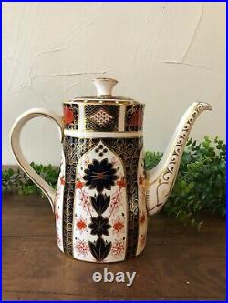 Royal Crown Derby 1128 Old Imari Large Coffee Pot English Bone China