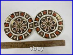 Royal Crown Derby 1128 Old Imari Pattern 8 1/2 Inch Sandwich Plates Various Date