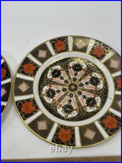 Royal Crown Derby 1128 Old Imari Pattern 8 1/2 Inch Sandwich Plates Various Date
