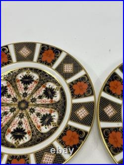 Royal Crown Derby 1128 Old Imari Pattern 8 1/2 Inch Sandwich Plates Various Date