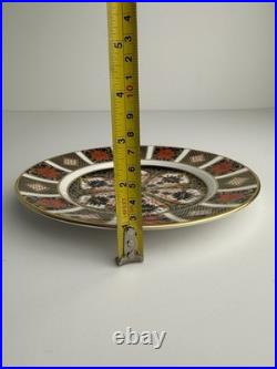 Royal Crown Derby 1128 Old Imari Salad Plates Set of 6- 8 1/2 with gold trim