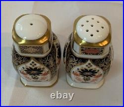 Royal Crown Derby 1128 Old Imari Salt Pepper Shakers Set (More Available) MINT