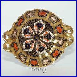Royal Crown Derby 1128 Old Imari Solid Gold Band Bon Bon Dish 1st beautiful