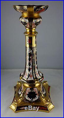 Royal Crown Derby 1128 Old Imari Tall Candlestick #1 1st Quality XXXIII Super