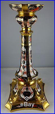 Royal Crown Derby 1128 Old Imari Tall Candlestick #2 1st Quality XXXII Super