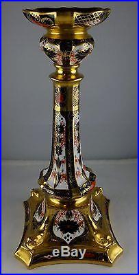 Royal Crown Derby 1128 Old Imari Tall Candlestick #2 1st Quality XXXII Super