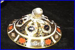 Royal Crown Derby 1128 Old Imari Tureen Bowl and Lid. Large Base Plate Wild