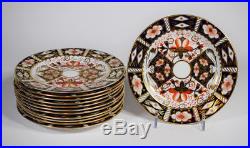 Royal Crown Derby 12 Bread & Butter Plates Pattern 2451 Traditional Imari