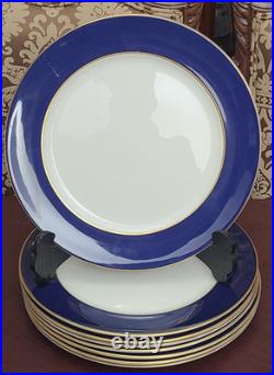 Royal Crown Derby 12 Inch Cobalt Band Charger Plates Set of 8
