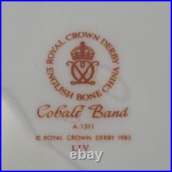 Royal Crown Derby 12 Inch Cobalt Band Charger Plates Set of 8