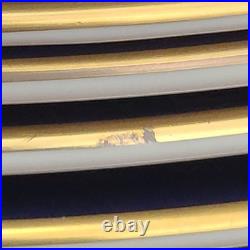 Royal Crown Derby 12 Inch Cobalt Band Charger Plates Set of 8