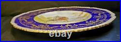 Royal Crown Derby 1937 Scenic Gold Encrusted Cobalt Dinner Plate Signed WEJ Dean