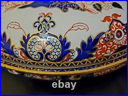 Royal Crown Derby 19th C Old Kings Imari Covered Vegetable Tureen Dish Rare #563