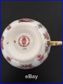 Royal Crown Derby 1st Quality Antoinette Tea Cup & Saucer