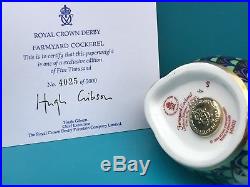 Royal Crown Derby 1st Quality Exclusive Edition Farmyard Cockerel Paperweight