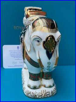 Royal Crown Derby 1st Quality Harrods Large Imari Elephant Paperweight