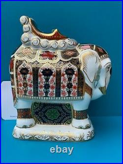 Royal Crown Derby 1st Quality Harrods Large Imari Elephant Paperweight