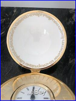Royal Crown Derby 1st Quality Imari Solid Gold Band Millennium Globe Clock 176