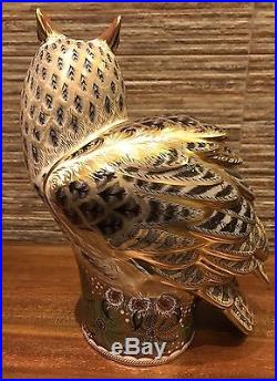 Royal Crown Derby 1st Quality Limited Edition Long Eared Owl Paperweight BOXED