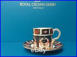 Royal Crown Derby 1st Quality Old Imari 1128 Coffee Cup & Saucer