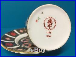 Royal Crown Derby 1st Quality Old Imari 1128 Coffee Cup & Saucer