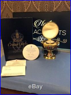Royal Crown Derby 1st Quality Old Imari 1128 Millennium Globe Clock Boxed Ltd Ed