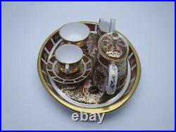 Royal Crown Derby 1st Quality Old Imari 1128 Miniature Tea Set With Tray