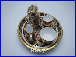 Royal Crown Derby 1st Quality Old Imari 1128 Miniature Tea Set With Tray