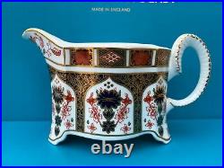 Royal Crown Derby 1st Quality Old Imari 1128 Ram Cream / Milk Jug