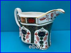 Royal Crown Derby 1st Quality Old Imari 1128 Ram Cream / Milk Jug