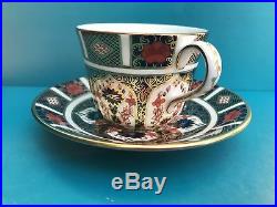 Royal Crown Derby 1st Quality Old Imari 1128 Tea Cup & Saucer