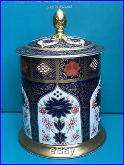 Royal Crown Derby 1st Quality Old Imari Solid Gold Band 35oz Storage Jar