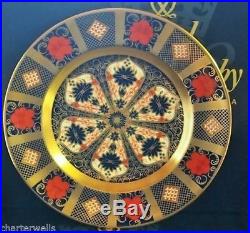 Royal Crown Derby 1st Quality Old Imari Solid Gold Band 8 Side Plate
