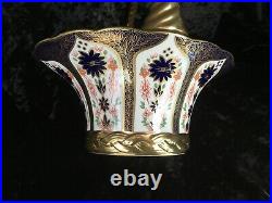 Royal Crown Derby 1st Quality Old Imari Solid Gold Band Fruit Basket
