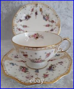 Royal Crown Derby 1st Royal Antoinette A. 1225 Tea Trio C1996/2000