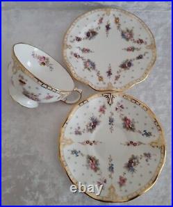 Royal Crown Derby 1st Royal Antoinette A. 1225 Tea Trio C1996/2000