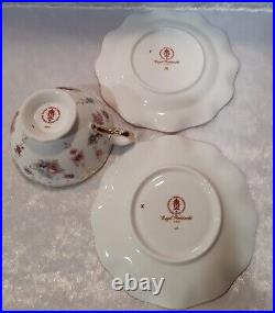 Royal Crown Derby 1st Royal Antoinette A. 1225 Tea Trio C1996/2000