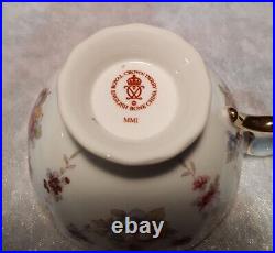 Royal Crown Derby 1st Royal Antoinette A. 1225 Tea Trio C1996/2000