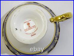 Royal Crown Derby #2 penetration Vine Cobalt Cup saucer plate