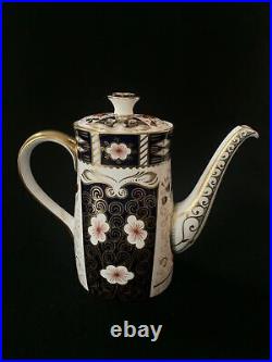 Royal Crown Derby 2451 Traditional Imari Coffee Pot withlid 9 tall MINT 2nd Q CC