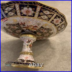 Royal Crown Derby 2451 Traditional Imari Compote 9 1/2 diameter 5 tall MINT