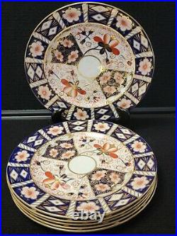 Royal Crown Derby 2451 Traditional Imari Luncheon Plate 9 3/8 Set of 6pc