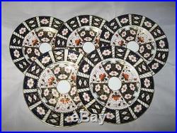 Royal Crown Derby 2451 Traditional Imari pattern 5 x Dinner plates 10.5ins