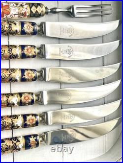 Royal Crown Derby 2541 Imari 6 fruit knife and 5 fork set