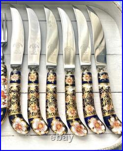 Royal Crown Derby 2541 Imari 6 fruit knife and 5 fork set