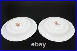 Royal Crown Derby #28 Pair Cup Saucer Green Panel Kim
