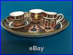 Royal Crown Derby 2nd Quality Old Imari 1128 Miniature 4pc Collectors Teaset