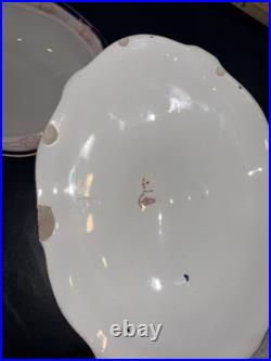 Royal Crown Derby 3973, Blue & Rust Covered Oval Vegetable Serving Bowl See Pics