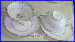 Royal Crown Derby 4 Soup Bowls with 4 Saucers Wenworth Pattern 8 Piece Set